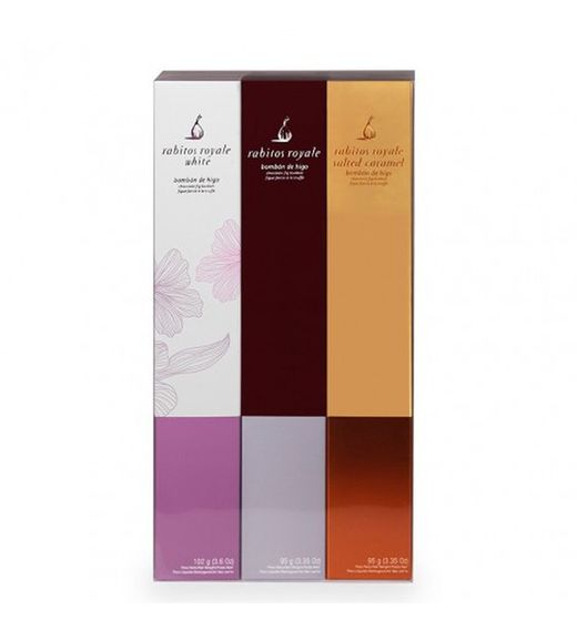 Bombones higo rabitos royale pack 3 variedades 18 uds 292 grs