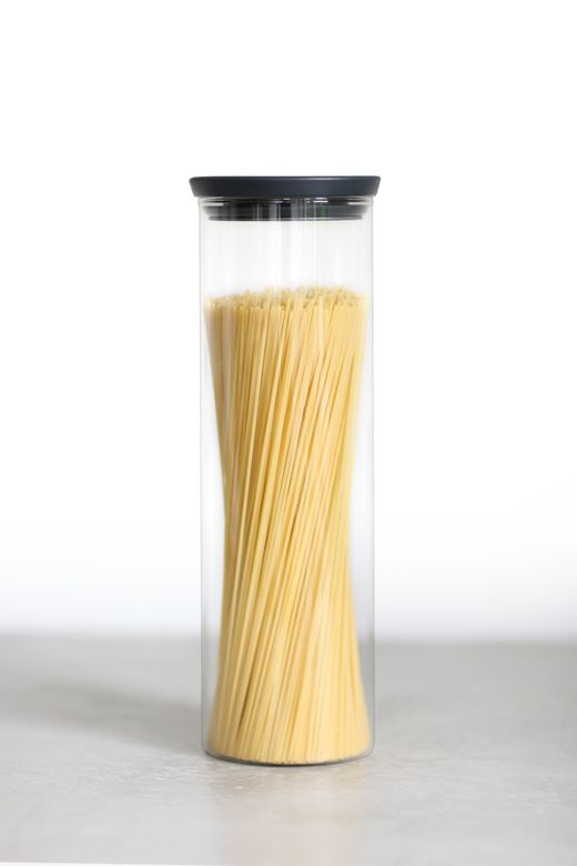 Bote apilable de vidrio 1,9 L Tapa Gris Oscuro Brabantia 100% Hermético