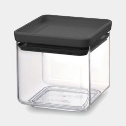 Bote Cocina apilable 0 7 L Tapa Gris Oscuro Brabantia