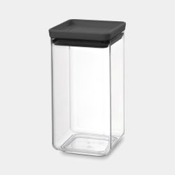 Bote Cocina apilable 1 6 L Tapa Gris Oscuro Brabantia