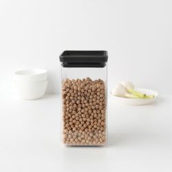 Bote Cocina apilable 1 6 L Tapa Gris Oscuro Brabantia