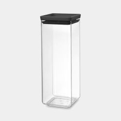 Bote Cocina apilable 2 5 L Tapa Gris Oscuro Brabantia
