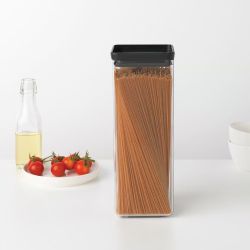 Bote Cocina apilable 2 5 L Tapa Gris Oscuro Brabantia