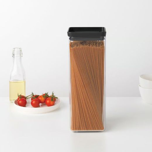 Bote Cocina apilable 2 5 L Tapa Gris Oscuro Brabantia