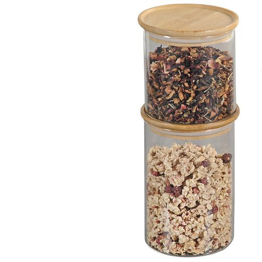 Kitchen Jar with Bamboo Lid 0.5 liters Stackable Kesper