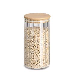 Bote Rayas con Tapa Bambú 0,85 L