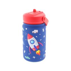 Botella Agua con Adaptador 330 ml Dark Blue/Red Rocket Creative Story