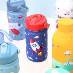 Botella Agua con Adaptador 330 ml Dark Blue/Red Rocket Creative Story