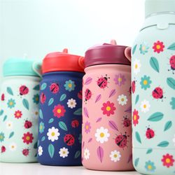 Botella Agua con Adaptador 330 mlDark Blue/Red Ladybug Creative Story