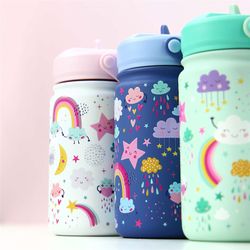 Botella Agua con Adaptador 330 mlMint Cloudy Sky Creative Story