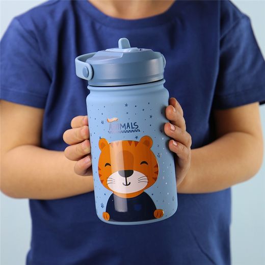 Botella Agua con Adaptador 330 mlPetrol Blue Tiger Creative Story