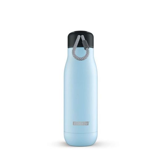 Garrafa térmica inox. 500ml azul claro zoku