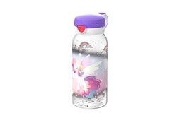 Botella Infantil Campus tapa abatible 600 ml Unicorn Glow Mepal