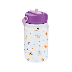 Botella Infantil Térmica 330 ml Chic Paws Ice Purple con Adaptador Infantil Creative Story