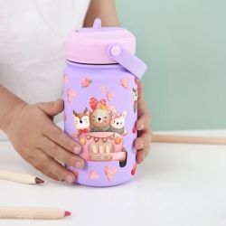 Botella Infantil Térmica 330 ml Coche Lovely Travellers con Adaptador Infantil Creative Story