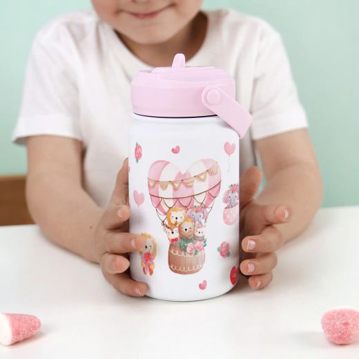 Botella Infantil Térmica 330 ml Globos Lovely Travellers con Adaptador Infantil Creative Story
