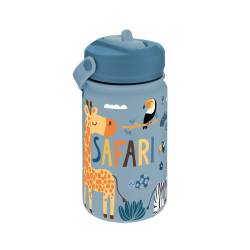 Botella Infantil Térmica 330 ml Safari Azul Petróleo con Adaptador Infantil Creative Story