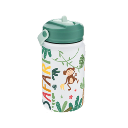 Botella Infantil Térmica 330 ml Safari Ice Green con Adaptador Infantil Creative Story