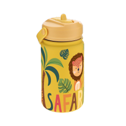 Botella Infantil Térmica 330 ml Safari Mostaza con Adaptador Infantil Creative Story