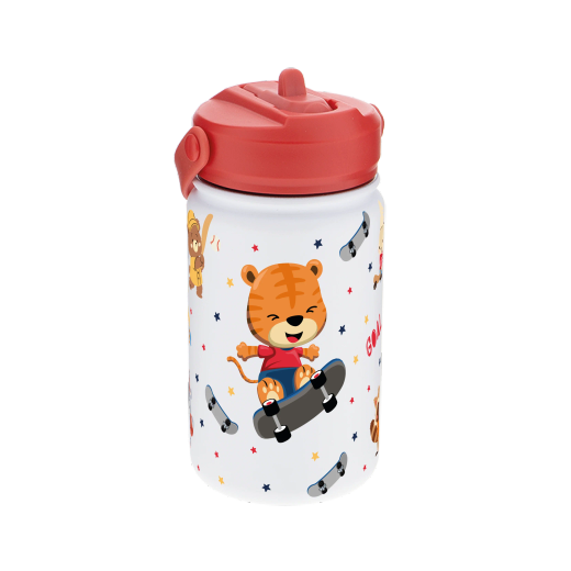 Botella Infantil Térmica 330 ml Skate Ice Red con Adaptador Infantil Creative Story