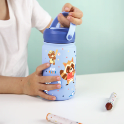 Botella Infantil Térmica 330 ml Tenis Azul Sky con Adaptador Infantil Creative Story