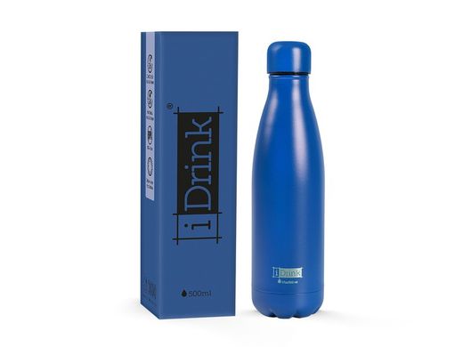 Thermosfles 500 ml donkerblauw I-Total