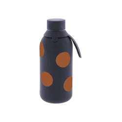 Botella Térmica 500 ml Bold Dots Negra Interior Cerámico con 2 Tapones Creative Story