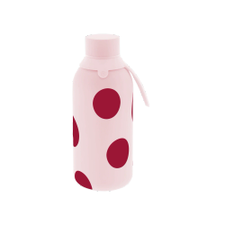 Botella Térmica 500 ml Bold Dots Rosa Interior Cerámico con 2 Tapones Creative Story
