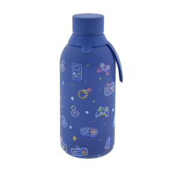 Botella Térmica 500 ml Neon Gamer Azul Mazarine Interior Cerámico con 2 Tapones Creative Story