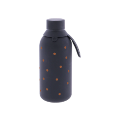 Botella Térmica 500 ml Petite Dots Negra Interior Cerámico con 2 Tapones Creative Story