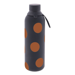 Botella Térmica 750 ml Bold Dots Negra Interior Cerámico con 2 Tapones Creative Story