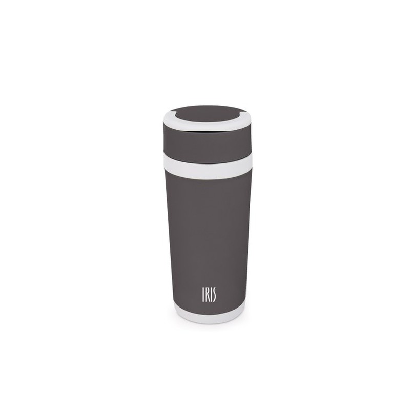 grigio 7,5 cm 8206-VG IRIS Bottiglia in vetro termico 450 ml 