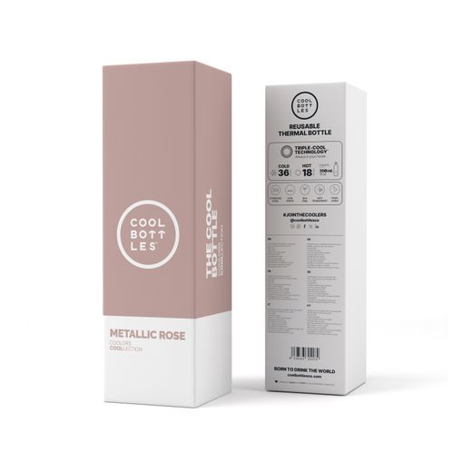 Botella térmica Metallic Rose 350 ml Cool Bottles
