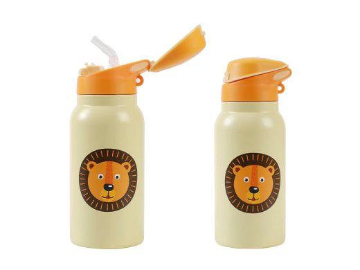 Garrafa Térmica 350 Ml Animais Kids Com Tampa. Presente italiano