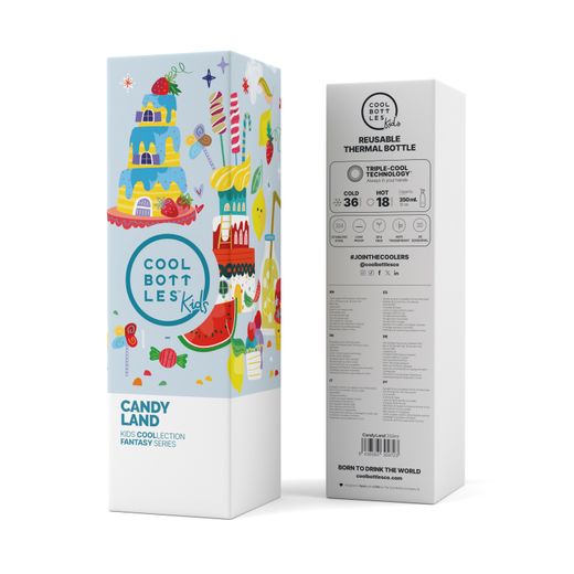 Botella Termo infantil Candy Land 350 ml Cool Bottle Alta Calidad