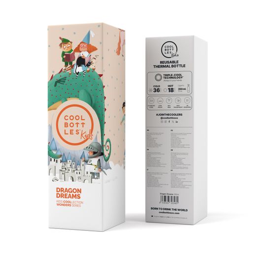 Botella Termo infantil Dragon Dreams 350 ml Cool Bottle Alta Calidad