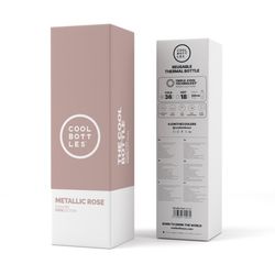 Botella Termo Metallic Rosa 500 ml Cool Bottle Alta Calidad