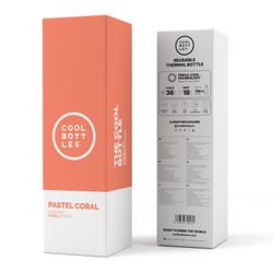 Botella Termo Pastel Coral 750 ml Cool Bottle Alta Calidad