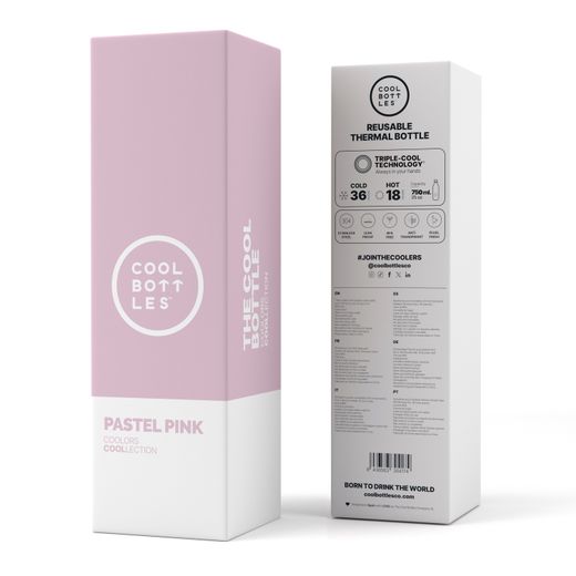 Botella Termo Pastel Rosa 750 ml Cool Bottle Alta Calidad