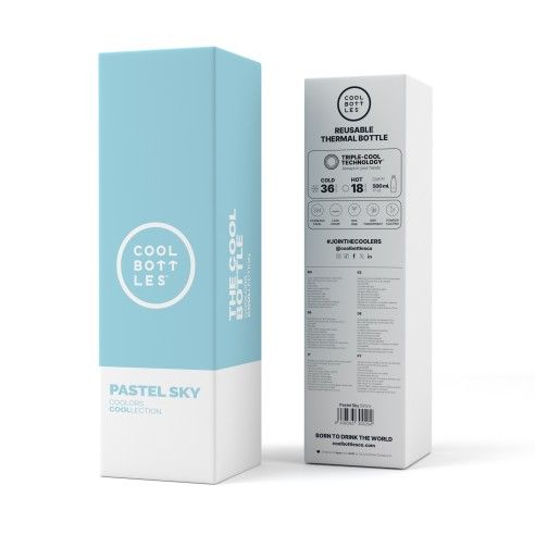 Botella Termo Pastel Sky 500 ml Cool Bottle Alta Calidad