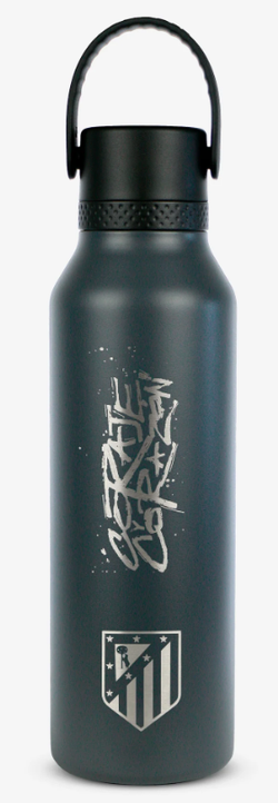 Botella Termo Runbott Atletico Madrid Coraje Y Corazon Escudo 600Ml Antracita