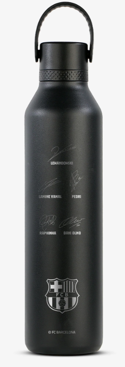 Botella Termo Runbott Mii Futbol Club Barcelona Barça Firmas Escudo Copyright 1L Black