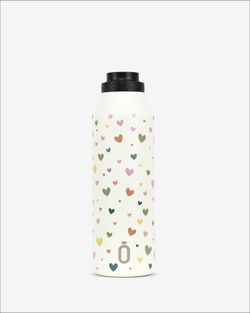 Botella Termo Runbott Original Mii Confeti Corazones 600Ml Nata