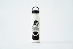 Botella termo Runbott sara herranz-otoño 600ml nata