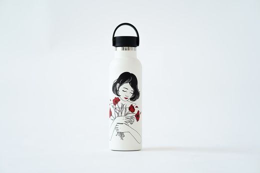 Butelka termosowa Runbott Sara Herranz-Spring 600ml kremowa