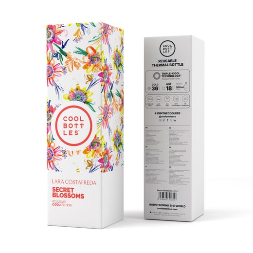 Botella Termo Secret Blossoms 500 ml Cool Bottle Alta Calidad