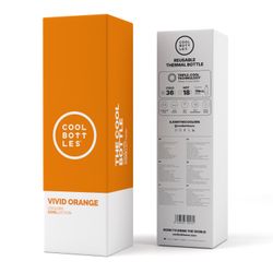 Botella Termo Vivid Naranja 750 ml Cool Bottle Alta Calidad