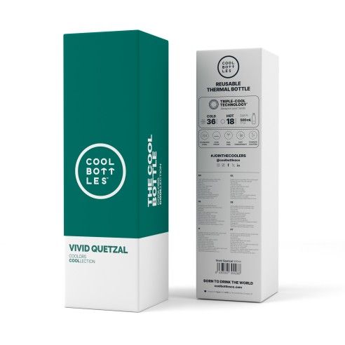 Botella Termo Vivid Quetzal 500 ml Cool Bottle Alta Calidad