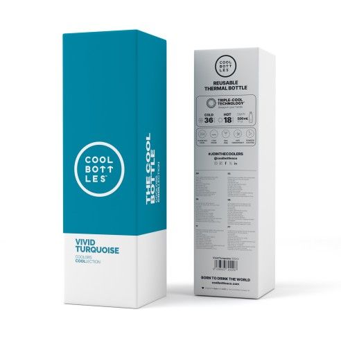 Botella Termo Vivid Turquoise 500 ml Cool Bottle Alta Calidad