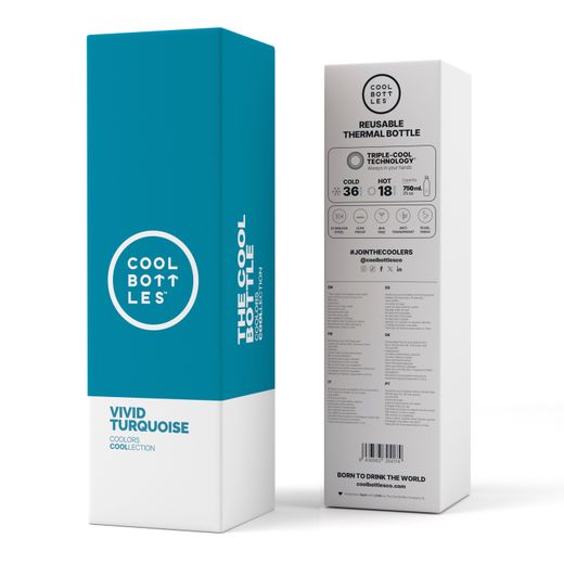 Botella Termo Vivid Turquoise 750 ml Cool Bottle Alta Calidad